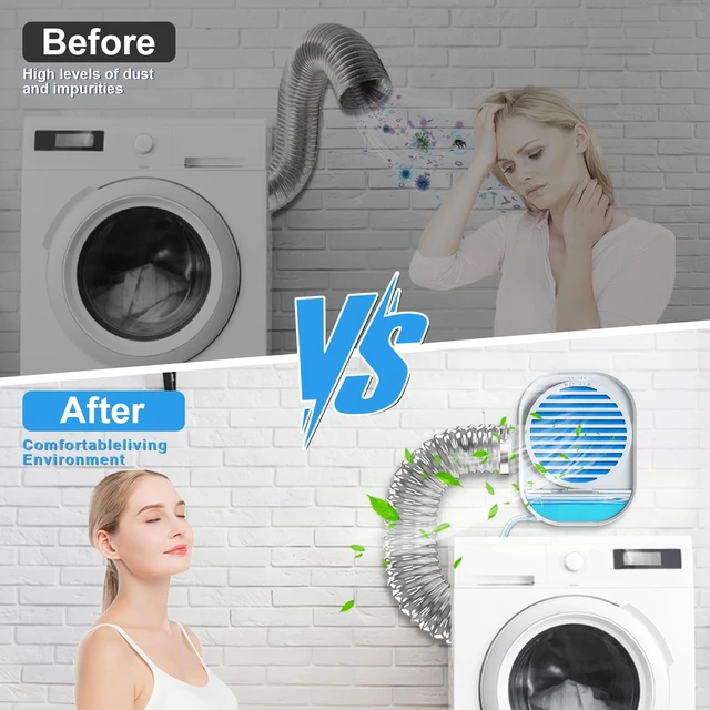 Alt view image 4 of 7 - 4-in-1 Indoor Dryer Vent with Dehumidifier for Protect Furniture | Dryer Vent Kit for Electric Dryers Stainless Steel Screen Filter Lint Trap Polyester Filter and Visual Water Tank
