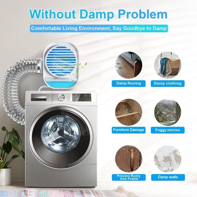 Alt view image 5 of 7 - 4-in-1 Indoor Dryer Vent with Dehumidifier for Protect Furniture | Dryer Vent Kit for Electric Dryers Stainless Steel Screen Filter Lint Trap Polyester Filter and Visual Water Tank