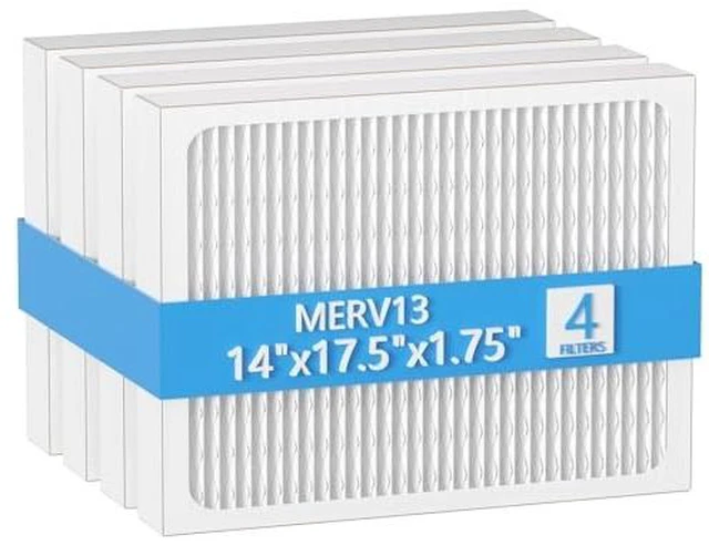 Main image of 14 x 17.5 x1.75 MERV 13 Replacement Dehumidifier Filter Compatible with Honeywell DR90 & DR120 Dehumidifiers (50070171-002) 4 Pack