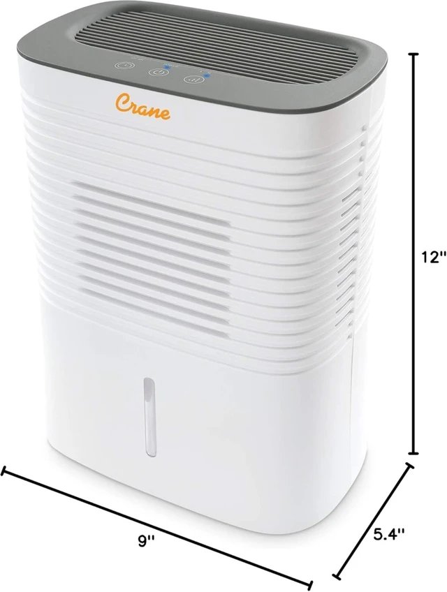 Alt view image 5 of 6 - Compact Dehumidifier for 300 Sq Ft Rooms, 0.5 Gallon Tank, For Basements, Bedrooms, Offices, Portable Dehumidifier, Auto Shut-Off, Whisper Quiet