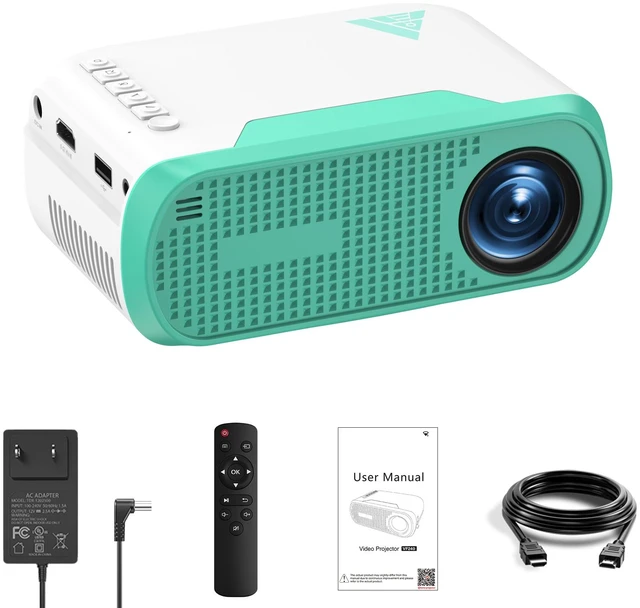 Main image of Mini Movie Projector with Wired Screen Mirroring, Support HDMI USB Type-C | Projector Support Phone Screen Mirroring via Data Cable, HDMI USB Type-C, Compatible with Laptop TV Stick