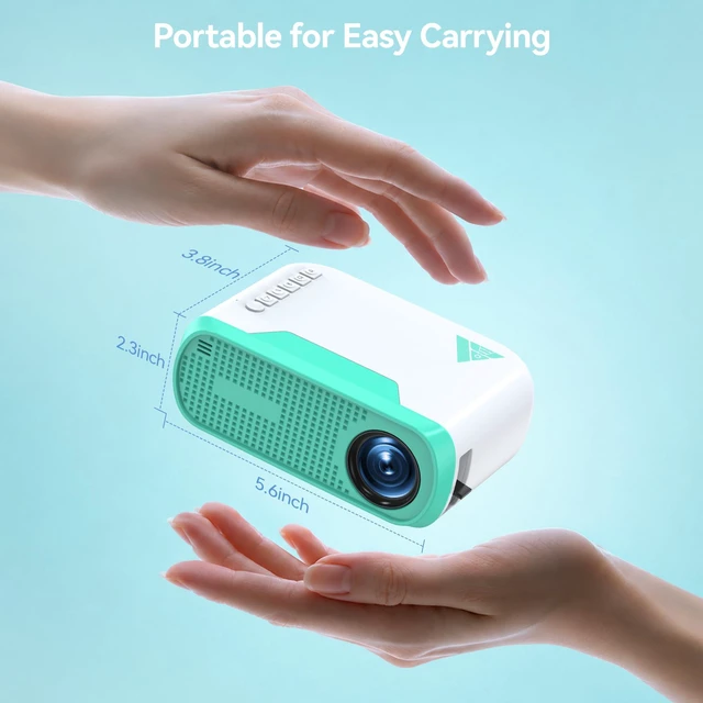 Alt view image 5 of 7 - Mini Movie Projector with Wired Screen Mirroring, Support HDMI USB Type-C | Projector Support Phone Screen Mirroring via Data Cable, HDMI USB Type-C, Compatible with Laptop TV Stick