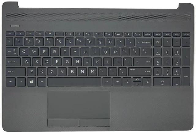 Main image of Jxjslp Replacement for HP 15-DW 250 255 256 G8 G9 Laptop Upper Case Palmrest with US Layout Non-Backlit Keyboard Assembly M31099-001 Black
