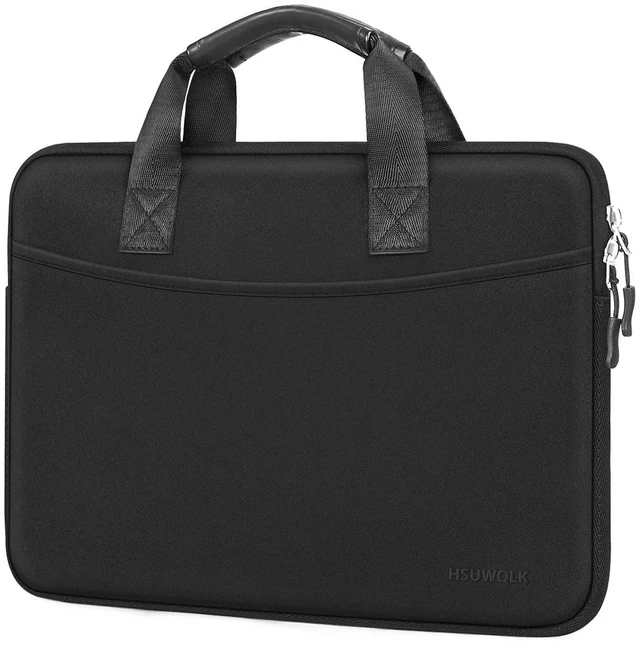 Alt view image 6 of 12 - Laptop Case 13.3 inch,13-14 inch Laptop Sleeve with Handle,Neoprene Computer Bag with Curved Pocket Compatible with MacBook Air 13/Pro 13/Pro 14 M5 M4 M3 M2 M1,HP Dell Acer ASUS Lenovo Notebook, Black