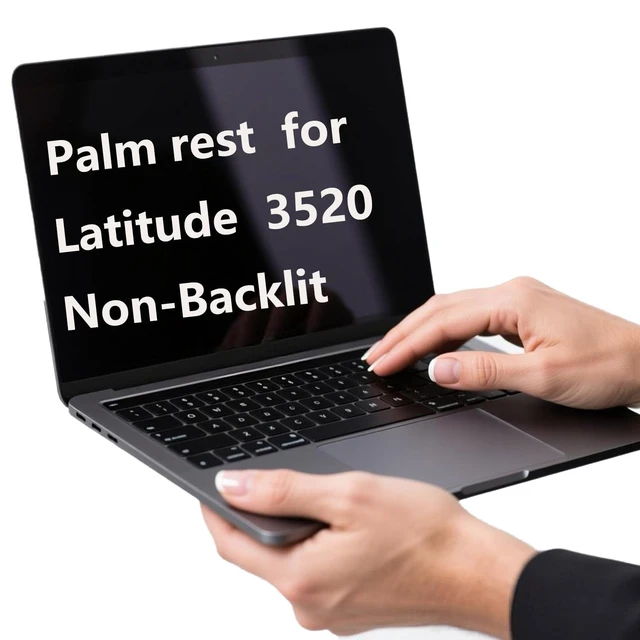Alt view image 6 of 6 - 0DJP76 Replacement Upper Case Palmrest for Dell Latitude 15 3520 / E3520 | DJP76, US Layout Non-Backlit Keyboard, Black Plastic Palm rest with Type-C Cable