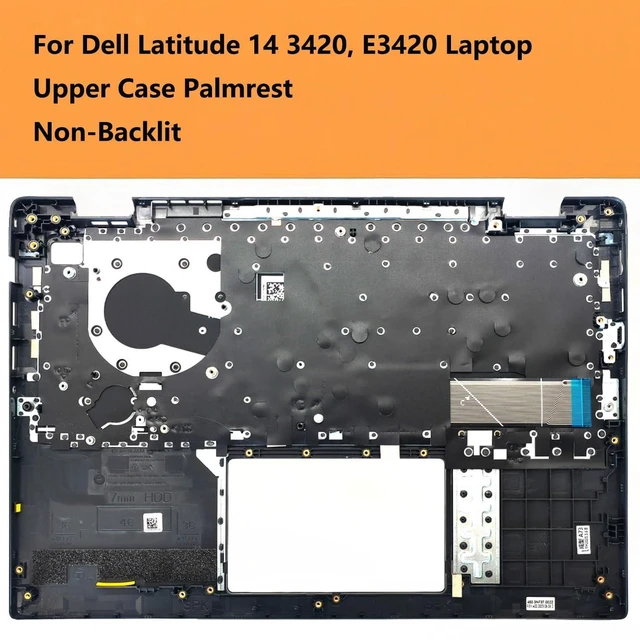 Alt view image 2 of 6 - CCGDZKJ 04PX9K Replacement Upper Case Palmrest for Dell Latitude 14 3420 | for Latitude E3420, US Non-backlit Keyboard, USB-C Port, Black Plastic Top Cover