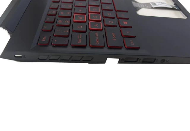 Alt view image 4 of 7 - Wuntenphy New Replacement for Acer Nitro 5 AN515-45 57 N20C1 AN515-56 Laptop Palmrest Upper Case Red Backlit Keyboard Assembly Part 6B.QEXN2.001 6B.QB9N2.011 6B.QCBN2.001