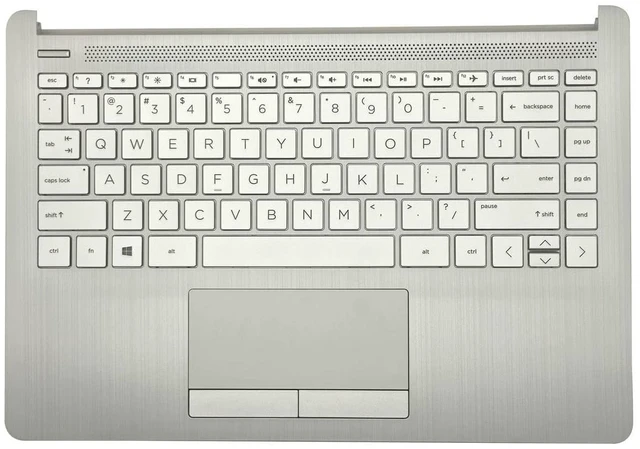 Main image of Replacement for HP 14Z-DK 14-DK 14-CF 14S-CF Laptop Upper Case Palmrest Touchpad with Keyboard Assembly L48648-001 6070B1581701 Natural Silver