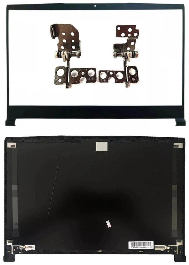 Main image of Wzqrps New Replacement Laptop LCD Cover Back Rear Top Lid Hinges Front Bezel for MSI GF65 GF63 Thin 9SD 9SE MS-16W1 MS-16W2 3076R1A211HG 3076R1B211TA Black