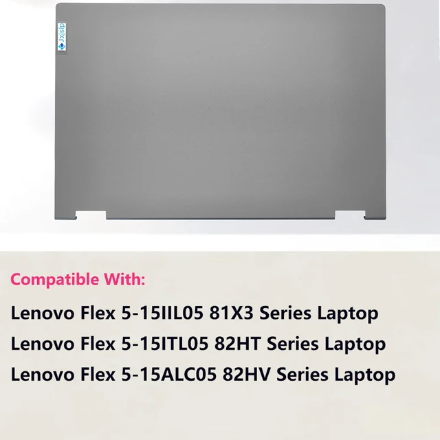 Alt view image 2 of 6 - Jxjslp LCD Back Cover for Lenovo IdeaPad Flex 5-15ITL05 82HT 5-15ALC05 82HV | Fits 5-15IIL05 81X3,Rear Top Lid,LCD Display Housing Replacement,Gray,P/N 5CB0Y85681/5CB0R75479/5CB1B02477