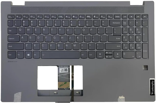 Main image of New Replacement for Lenovo IdeaPad Flex 5-15IIL05 5-15ITL05 5-15ALC05 5-15ARE05 Laptop Palmrest Upper Case Backlit Keyboard W/Fingerprint Hole Assembly Part 5CB0Y88026 5CB0Y89716 Silver Gray