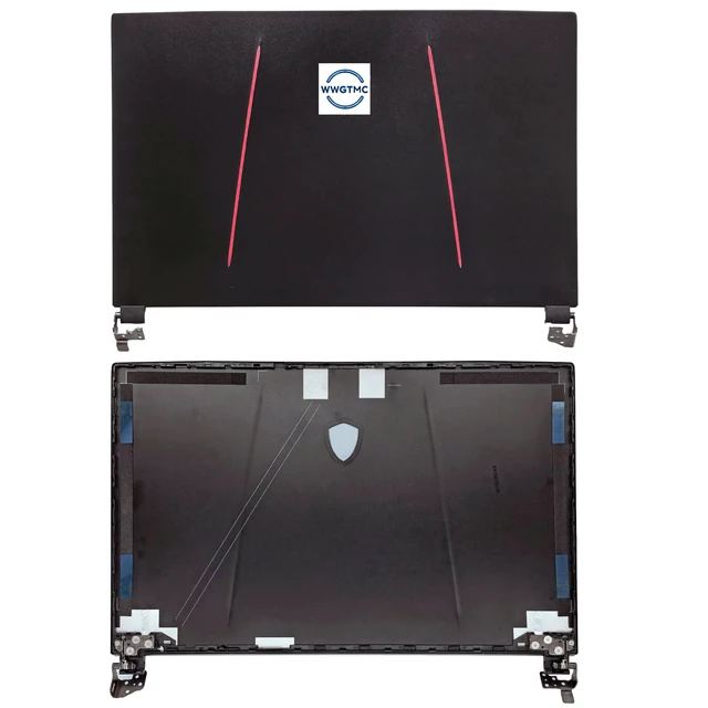 Alt view image 2 of 6 - WWGTMC Replacement LCD Back Cover Rear Top Lid Hinges with Front Bezel for MSI GE75 GP75 GR75 Raider 8SG 8SF 8RE 8RF MS-17E1 E2 MS-17E4 MS-17E7 Series Laptop 3077E2A213Y 3077E2A213