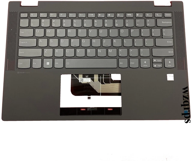 Main image of wzqrps Replacement Laptop Upper Case Palmrest Backlit Keyboard Touchpad Assembly Part for Le novo Flex 5-14IIL05 ARE05 ITL05 5CB0Y85490 Gray
