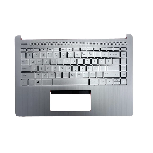 Alt view image 2 of 7 - L88200-001 Replacement for Hp 14T-DQ200 14-DQ 14-FQ 14s-dq 14s-dr 14s-fq Laptop Upper case Palmrest Assembly Part with Non-Backlit US Keyboard Sliver