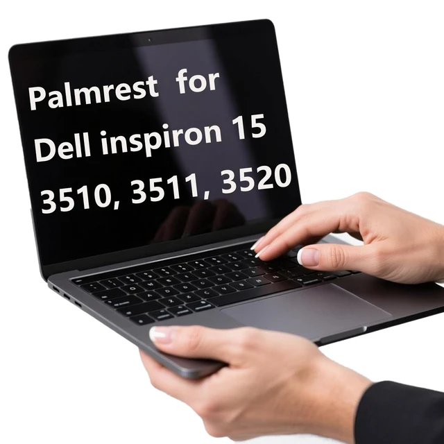 Alt view image 6 of 6 - CCGDZKJ Replacement Upper Case Palmrest for Dell Inspiron 15 3510, 3511 | for Dell Inspiron 15 3515, 3520, 0418CV, 418CV, USB-A Port, US Layout Keyboard, Black Plastic Top Cover
