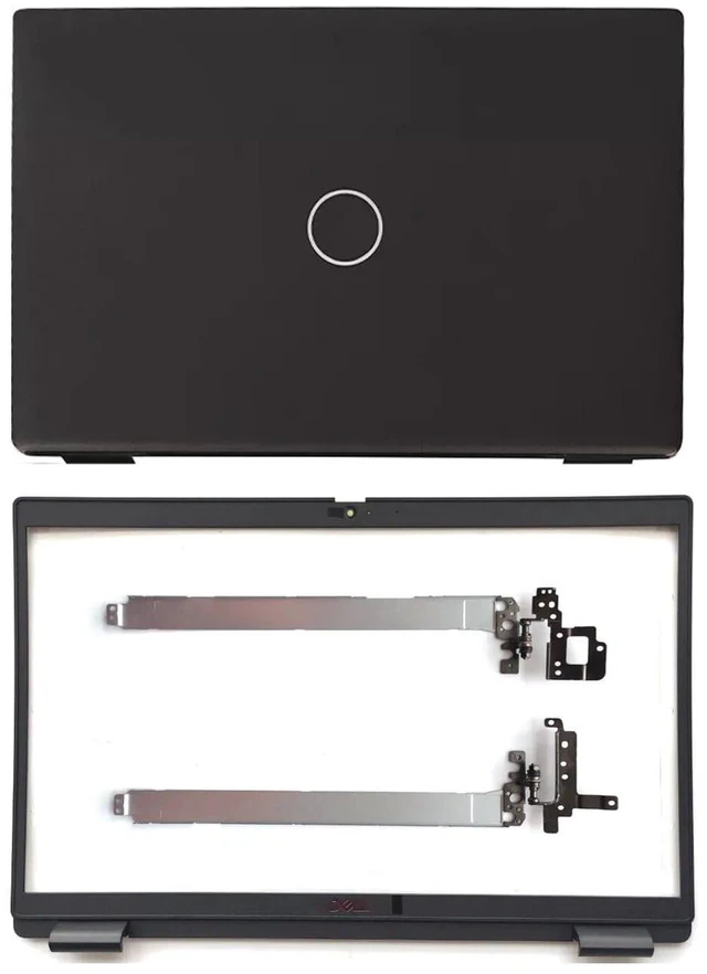 Main image of wzqrps Replacement Laptop LCD Back Rear Top Lid Front Bezel with Hinges for Dell Latitude 15 3520 E3520 017XCF 0WXN5F 17XCF WXN5F 04Y37V 4Y37V Black