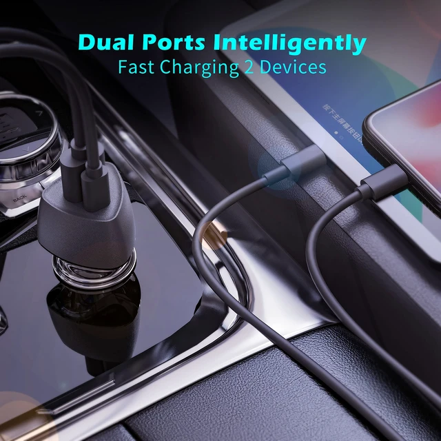 Alt view image 5 of 7 - (10pack) SUNDA USB C Fast Car Charger 51W Dual Ports PD/PPS&QC3.0, Cell Phone Automobile Chargers, for Apple Smart-Phones and Android Car Charger, Compatible with iPhone 16/15 Pro/14 Mini/iPhone 13