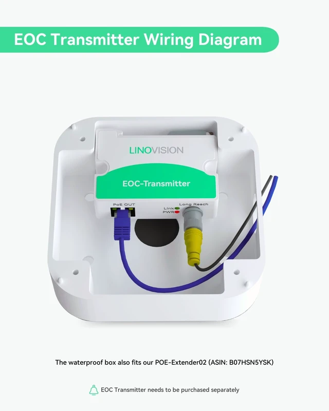 Alt view image 2 of 6 - LINOVISION EoC Transmitter Camera Mount Box, IP66 Waterproof Junction Box | Aluminum Outdoor Enclosure | Universal Mount Design | Compatible with EoC Transmitter and Bullet