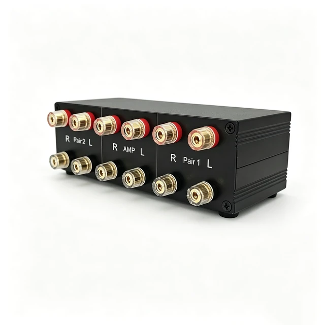 Alt view image 3 of 7 - SOLUPEAK SP2 2 Zone Speaker Selector Switch Box, Passive Audio switcher
