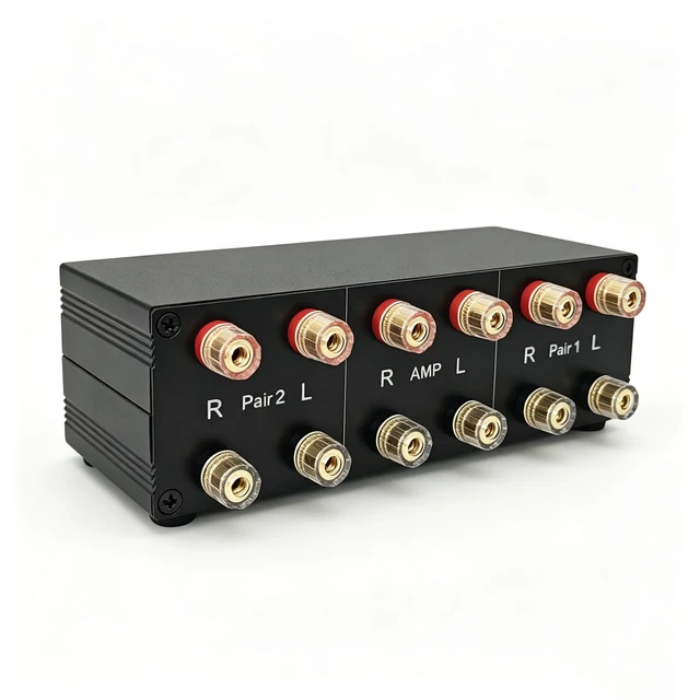 Alt view image 4 of 7 - SOLUPEAK SP2 2 Zone Speaker Selector Switch Box, Passive Audio switcher