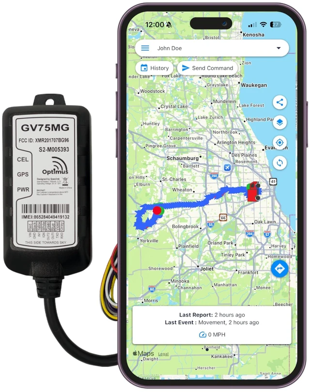 Main image of Optimus GV75MG Waterproof Wired GPS Tracker for Vehicles and Assets