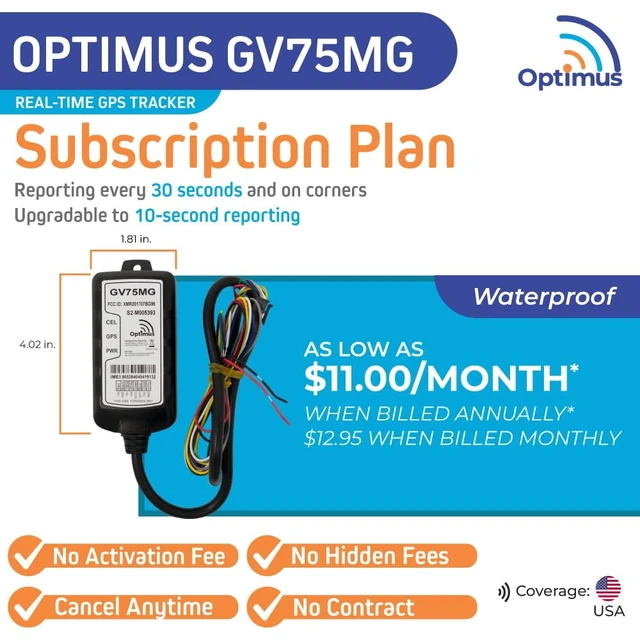 Alt view image 6 of 7 - Optimus GV75MG Waterproof Wired GPS Tracker for Vehicles and Assets