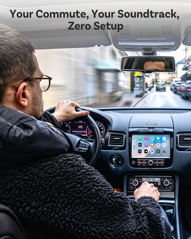 Alt view image 7 of 7 - OTTOCAST Mini Nova 2-in-1 Wireless CarPlay & Android Auto Adapter, Black | Ultra Slim, 2026 Upgraded Plug & Play Adapter, Features Built-in AI Assistance Including Claude, Gemini, and ChatGPT