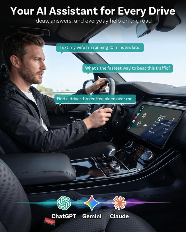 Alt view image 7 of 7 - OTTOCAST Mini Slim Wireless CarPlay & Android Auto Adapter Mini Cube 3.0 | USB-A/USB-C Dual Port, 5s Auto Connect, Plug & Play, Compact Design