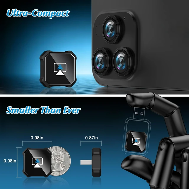 Alt view image 6 of 7 - 4 in 1 Wireless CarPlay Adapter - 2027 Upgraded Screen Mirroring Adapter for Apple CarPlay & Android Auto & AirPlay & MirrorLink, Screen Mirror Dongle for Car, Plug & Play, Come with Type-C Extension