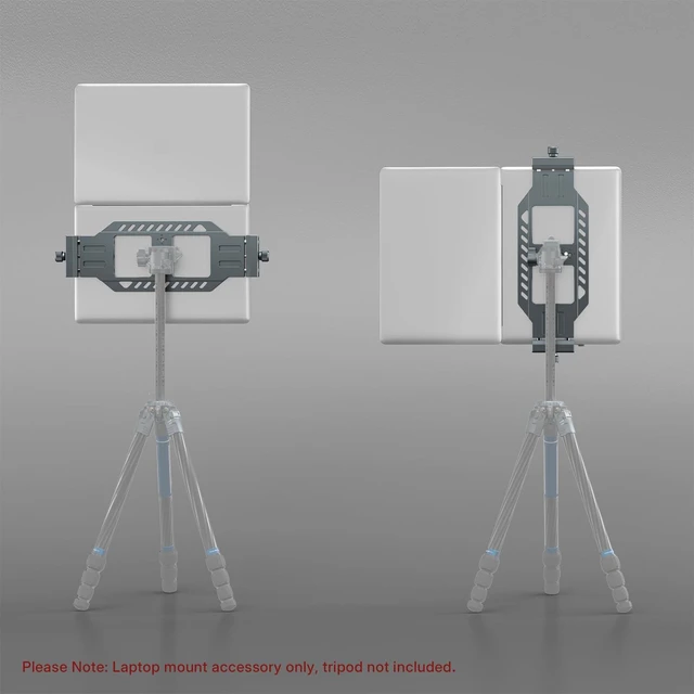 Alt view image 4 of 7 - Laptop Tripod Mount with 1/4" & 3/8" Screw Holes, Arca Swiss Plate, Rubber Pad for Secure Laptop Holding Works with Tripod Head for Vertical/Horizontal Ideal for Musicians, Studio Recording