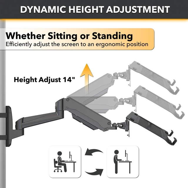 Alt view image 4 of 7 - CondoMounts CLMLTP1016 Ergonomic Laptop Mount for Poles | Fits Devices Up to 19" | 360° Rotation | Anti-Slip Tray | Tool-Free Strap Mounting | Outdoor, Industrial & Mobile Workstations