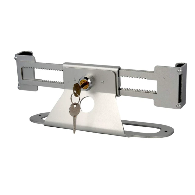 Alt view image 3 of 5 - Full Metal Laptop Security Lock Adjustable Laptop Locking Station for MacBook & Surface (12-18), Laptop Desk Mount with 2 Keys