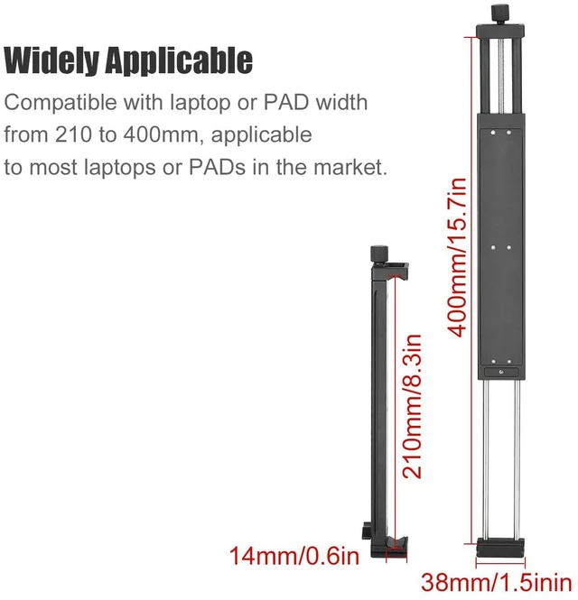 Alt view image 3 of 7 - SUNWAY PC-05 Universal Big Laptop Stand for Arca Swiss Tripod, Laptop Holder for MacBook pro, Tablet Mount for Pad, Tripod Pad Adapter