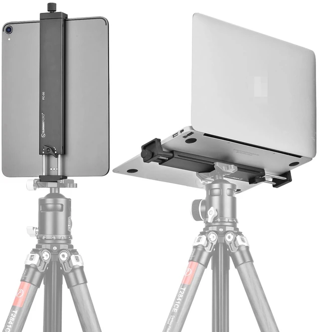 Main image of SUNWAY PC-05 Universal Big Laptop Stand for Arca Swiss Tripod, Laptop Holder for MacBook pro, Tablet Mount for Pad, Tripod Pad Adapter
