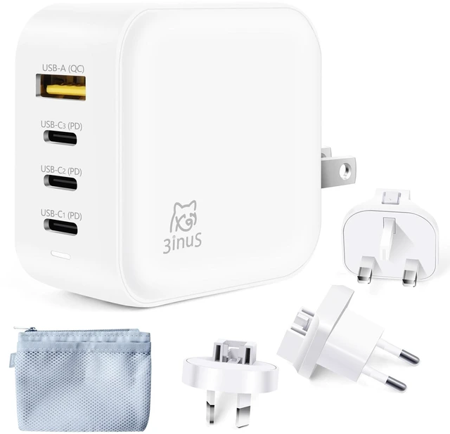 Main image of 3inuS 100W GaN USB C Charger Block, 4-Port Portable Fast Wall Charger with Foldable Plug & Travel Adapters, Fast Charging Station for iPhone 18/17/16 Pro/Pro Max, MacBook, ipad, Samsung, Laptop