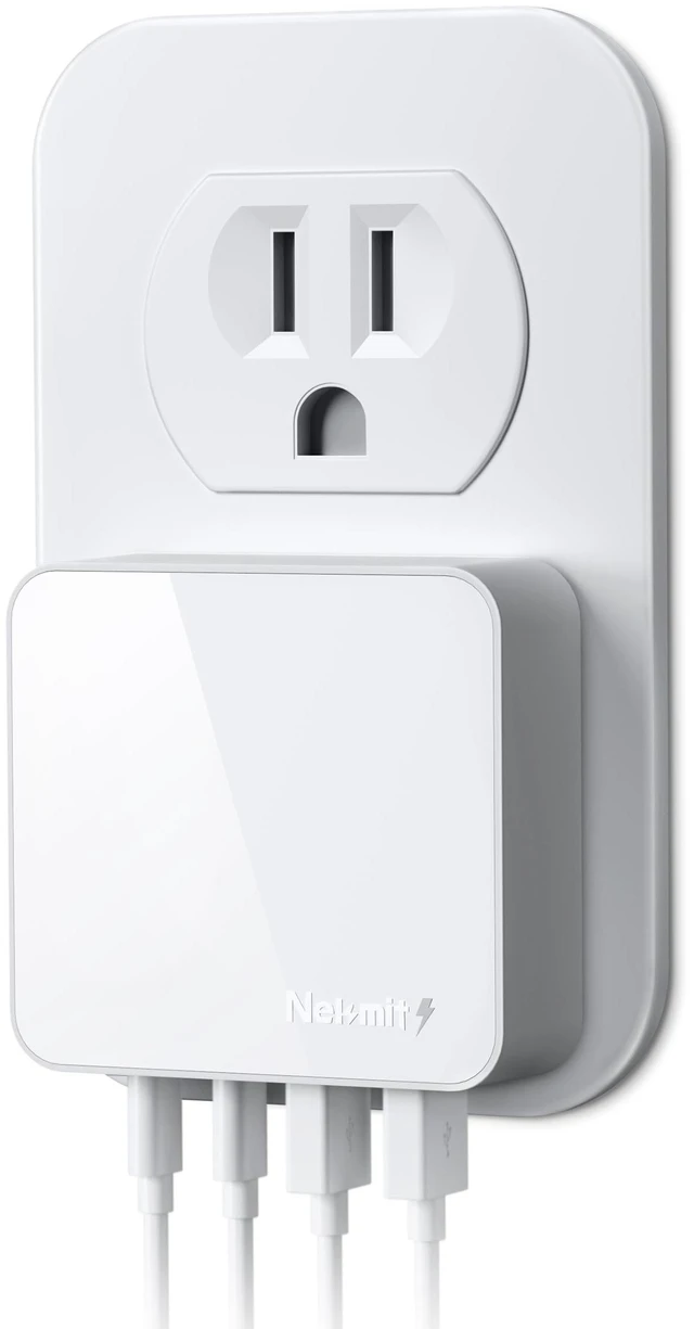 Main image of Nekmit Flat USB C Wall Charger Block, 70W Total Output Fast USB C Wall Plug with 2 USB-C and 2 USB-A Ports for iPhone 17/17 Pro Max/16 Series, MacBook Pro, iPad, AirPods