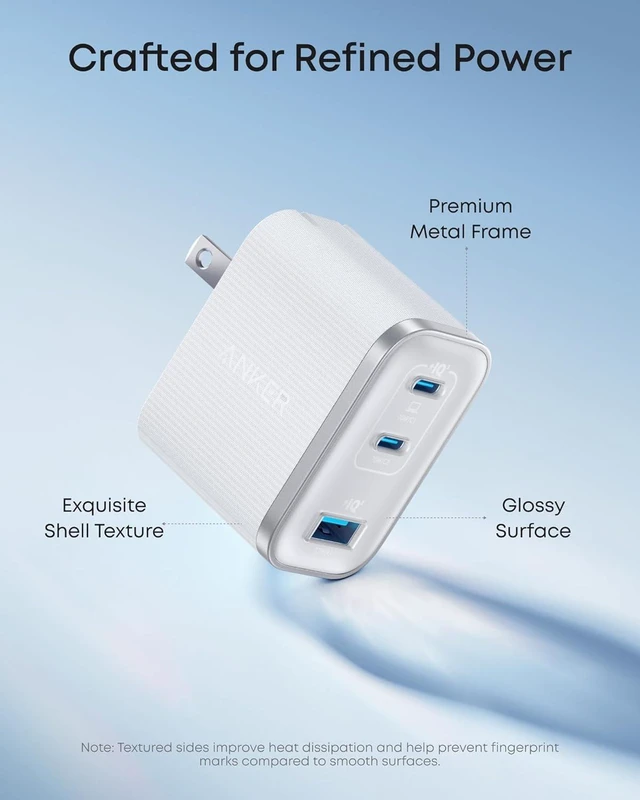 Alt view image 5 of 6 - Anker Nano 70W Max 3-Port Fast Charger USB C, Type C Charger Fast Charging | Compact and Stylish USB C Charger Block,for iPhone 18 Pro/17/17 Pro Max/16 Series, MacBook Pro