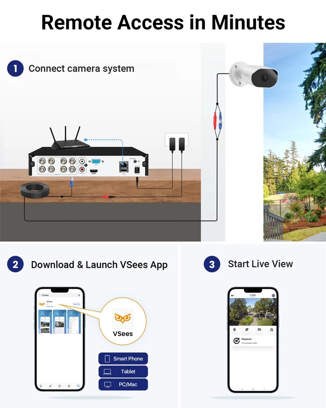 Alt view image 7 of 7 - Anlapus 2 Pack 1080P HD-TVI Security Camera with Audio, 2MP CCTV Bullet Cam | 80ft Night Vision, IP66 Weatherproof, Outdoor/Indoor, for Anlapus 1080P, 4MP, 5MP, 4K Home Surveillance Analog DVR System