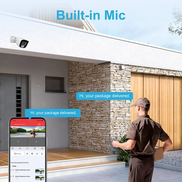 Alt view image 4 of 7 - Anpviz 4MP PoE Security IP Bullet Camera with Microphone/Audio Outdoor | Night Vision 65ft, Waterproof IP66, 108° Wide Angle 2.8mm Lens, 24/7 Recording, IPC-B8740W-S (U Series)