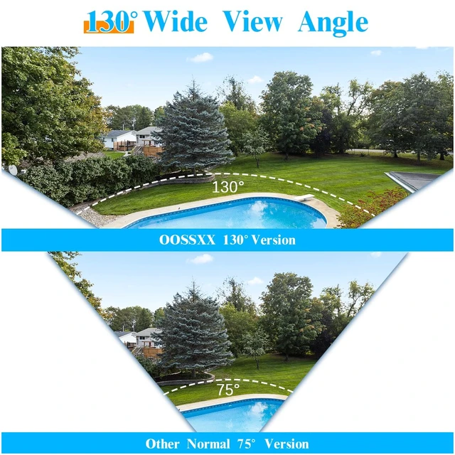 Alt view image 3 of 7 - OOSSXX 5MP Security Wireless Camera System Outdoor Exterior Cameras | 130° Wide Angle, 2-Way Audio, PIR/AI Huamn Detection, Dual Antennas for 55% Longer Range WiFi, IP66, Free APP Remote Control