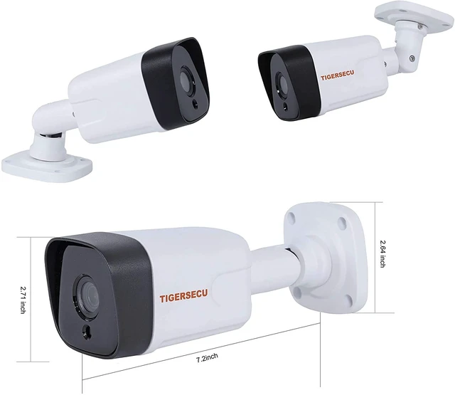 Alt view image 7 of 7 - TIGERSECU 5MP Metal Long Range Security Camera for TVI/CVI/AHD/CVBS DVRs | Hybrid 4-in-1 with OSD Switch, Weatherproof for Indoor and Outdoor Use, Power Supply and Coaxial Cable Sold Separately