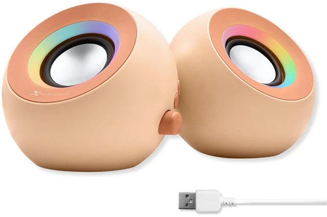 Main image of X9 Performance Computer Speakers for Desktop PC with RGB Lighting, Bluetooth, USB, and AUX - Triple Mode Connection, Dual 2.25" Drivers for Work and Play - Bluetooth PC Speakers