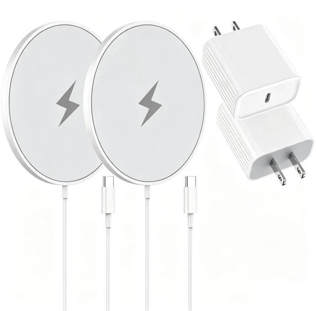Main image of Magnetic Wireless Charger Fast Apple Mag-Safe Charger for iPhone 16 Pro Max/16 Pro/iPhone 15Pro Max/15 Plus/14/13/12/AirPods 3/2/Pro/Pro 2 Magnet Charging Pad Mag Safe Chargerwith Dual Charging Ports