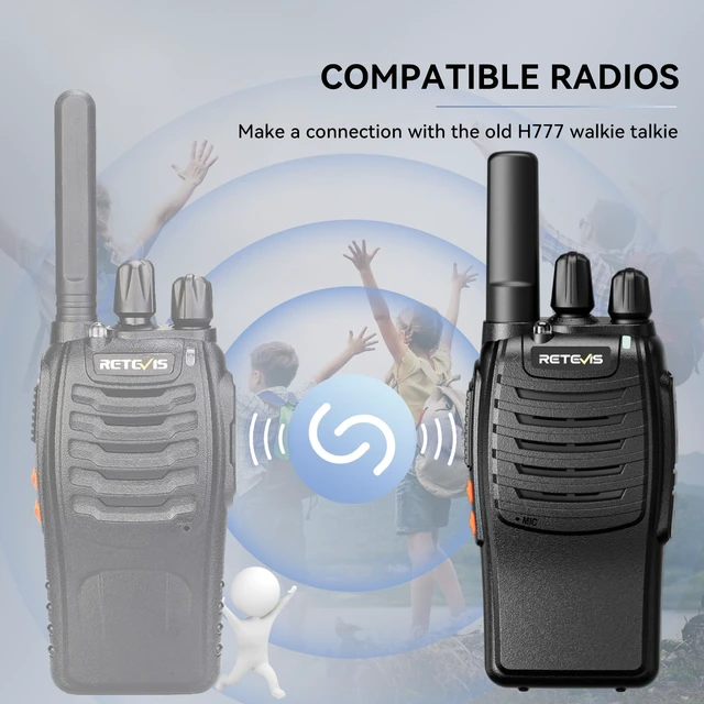Alt view image 4 of 7 - Retevis H777 FRS Walkie Talkies Rechargeable for Adults, Type C 4 Pack | Handheld Two Way Radios License Free, LED Flashlight, Emergency Alarm, 16 Channel, Short Antenna, Long Range 2 Way Radio
