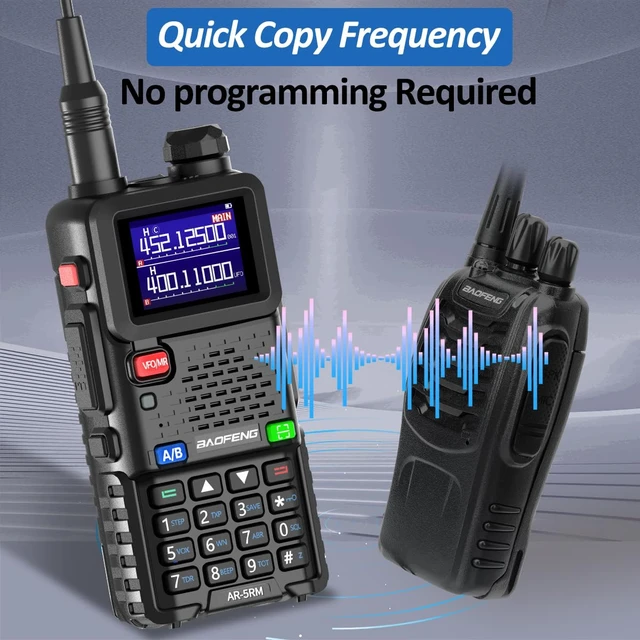 Alt view image 6 of 7 - Ham Radio BAOFENG Radio Handheld UV-5R Upgrade Long Range Walkie Talkies Rechargeable Emergency NOAA Weather AR-5RM Two Way Radio USB-C Charger for Tactical Survival Gear Camping Hunting,2 Pack