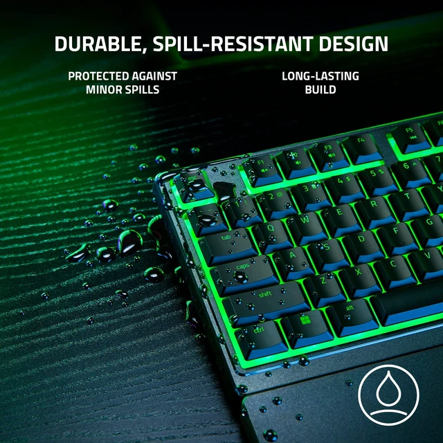 Alt view image 5 of 7 - Razer Ornata V3 X Gaming Keyboard: Low-Profile Keys - Silent Membrane Switches - Spill Resistant - Chroma RGB Lighting - Ergonomic Wrist Rest - Classic Black