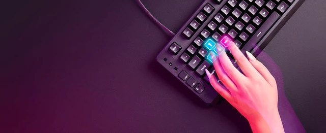 Alt view image 6 of 7 - HyperX Eve 1800 Gaming Keyboard, 1800 Form Factor,10 Zone Customizable RGB Lighting, Built-in Media Buttons, Membrane Switches, Black