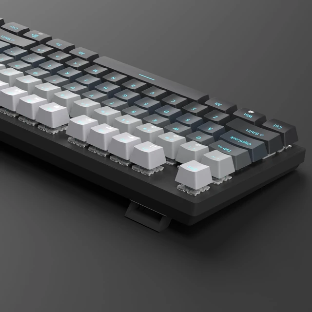 Alt view image 4 of 7 - MageGee MK-Storm Mechanical Gaming Keyboard, 104 Keys Wired Light Up Keyboard with Linear Red Switch, Ice Blue Backlit, Double-Shot Keycaps, N-Key Rollover for Laptop, Desktop, PC (Gradient Gray)