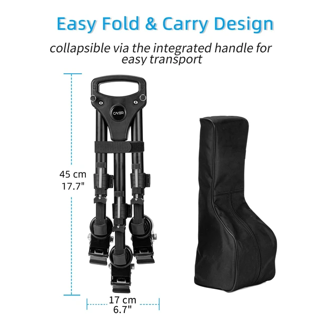 Alt view image 7 of 7 - Cayer TD03 Tripod Dolly, Heavy Duty 3" Wheels with Case | 3" Large Wheels, 66 Lb Load, for Tripods & Light Stands, Photography & Video, Carrying Case