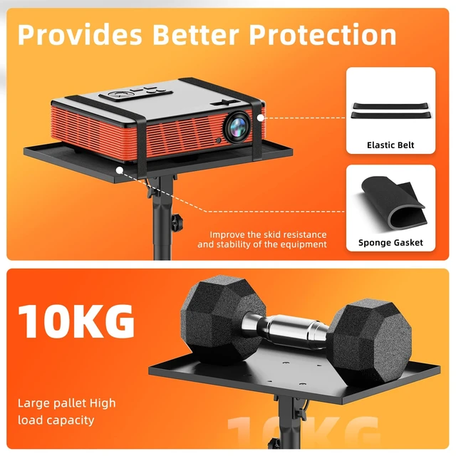 Alt view image 5 of 7 - Bloazzup Thick Projector Stand Tripod, Portable Projector Floor Stand | Adjustable Height 24 to 56 Inch, Stable Projector Floor Stand for Office, Home, Outdoor, Studio and DJ Racks